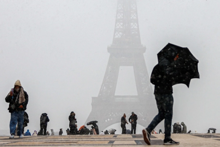 Eiffel Tower shut as heavy snow brings disruption to Germany, France