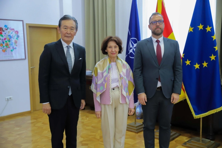 President Siljanovska-Davkova meets Japan’s Cultural Affairs Commissioner Tokura