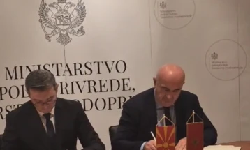 North Macedonia, Montenegro sign protocol on scientific, technical and economic cooperation in agriculture