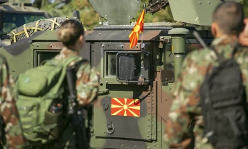 President, Defense Minister, Army Chief of Staff on video-conference call with Macedonian peacekeepers