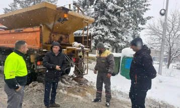 Коњановски изврши увид во активностите на локалните јавни претпријатија задолжени за расчистување на снегот