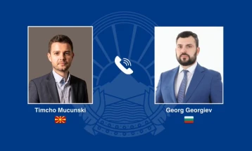 Mucunski holds phone call with Bulgaria’s new Foreign Minister Georgiev