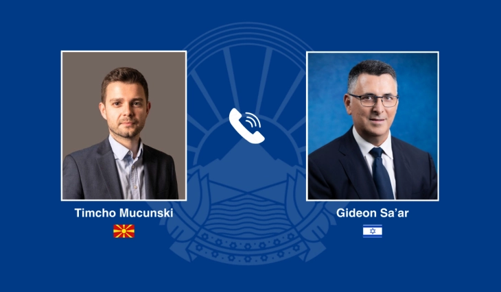 Foreign ministers Mucunski, Sa'ar hold phone talk