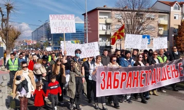 Citizens, environmental activists rally against air pollution in Strumica