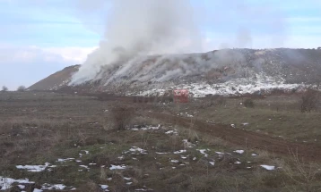 Една недела гори прилепската депонија, надлежните се сомневаат во човечки фактор