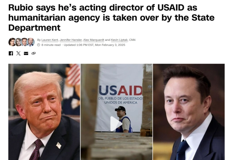 US State Dept takes over USAID; Democrats protest efforts to close it