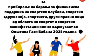 Општина Гази Баба доделува 11 милиони денари финансиска поддршка за спортот 