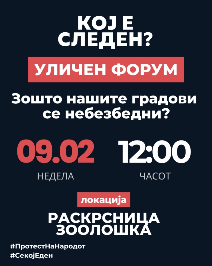 Уличен форум „Зошто нашите градови се небезбедни?“ во Скопје