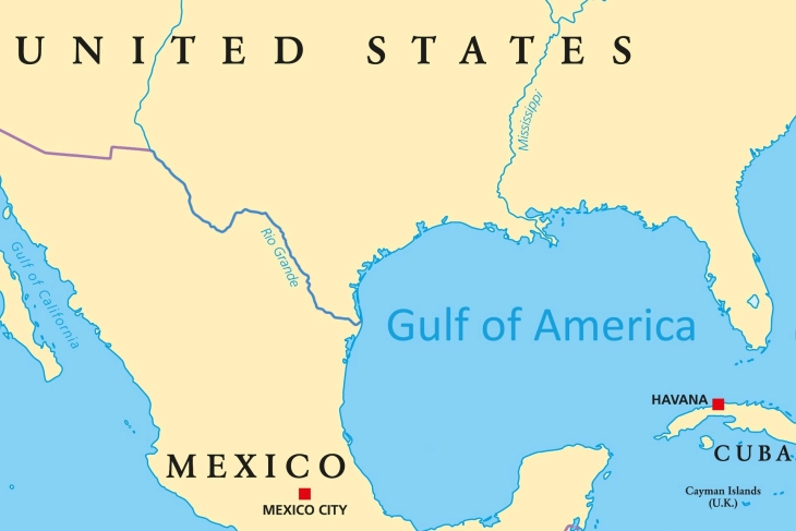 Google Maps displaying 'Gulf of America' for US users