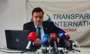 Pandovski: Me 40 pikë, dy më pak se vitin e kaluar shënojmë rënie prej 12 vende në Indeksin e perceptimit të korrupsionit për vitin 2024