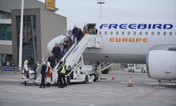 Skopje International Airport welcomes first Freebird Airlines charter flight with 180 German tourists