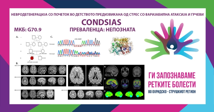 „Ги запознаваме ретките болести“ - CONDSIAS или невродегенерација со почеток во детството предизвикана од стрес