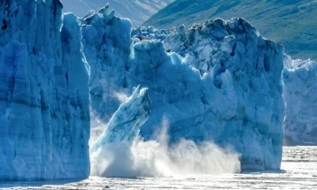 Glaciers on average lost 273 billion tons of ice per year since 2000