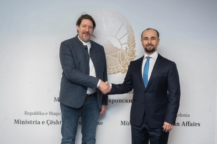 Minister Murtezani meets EP rapporteur for North Macedonia, Thomas Waitz