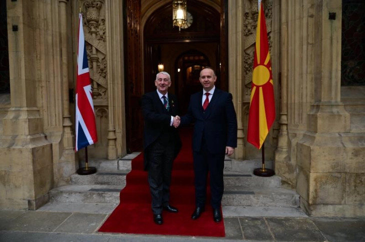 Speaker Gashi meets Speaker of UK House of Commons, Sir Hoyle