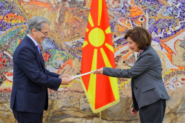 President Siljanovska Davkova receives credentials of new Argentine Ambassador Zothner Meyer