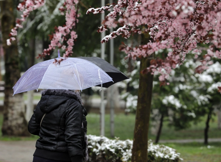 Weather: Cloudy skies, scattered rain; high 11°C