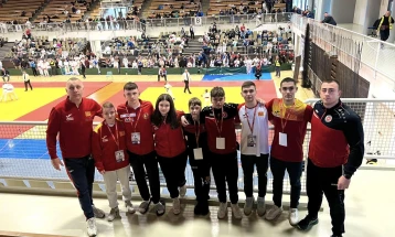 Macedonian national ju-jitsu team scoops two gold medals at Slovenia Open tournament