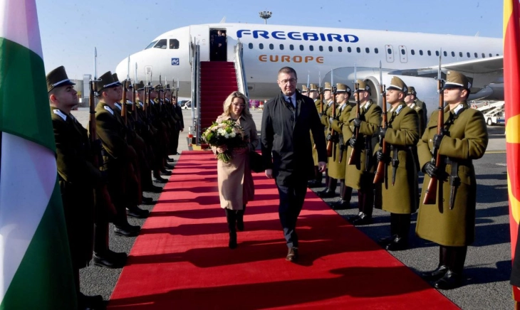 Government delegation led by PM Mickoski arrives in Hungary for bilateral summit