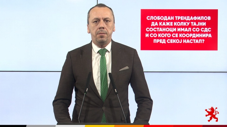 Петрушевски: Слободан Трендафилов да каже колку тајни состаноци имал со СДС и со кого се координира пред секој настап?