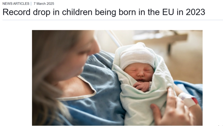 Евростат: Бугарија е земја со највисока стапка на фертилитет во ЕУ за 2023