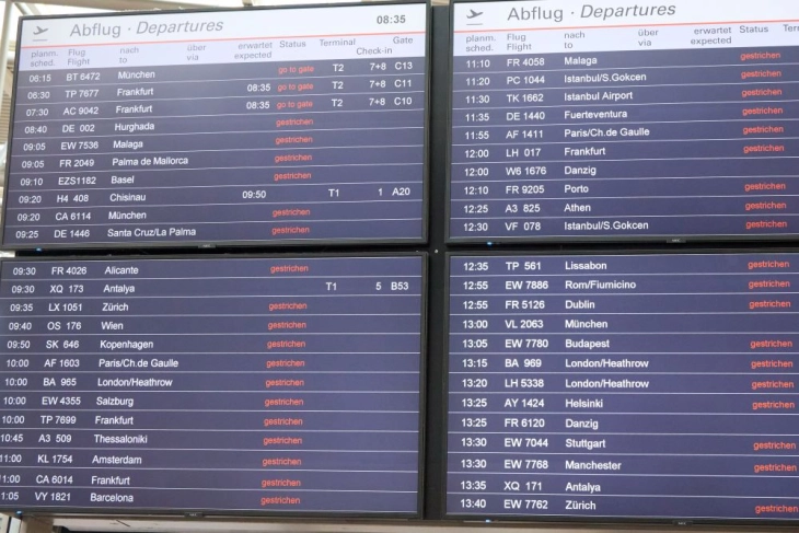 Strike shuts down Hamburg Airport a day earlier than planned