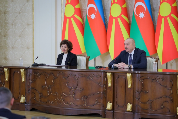 Siljanovska Davkova - Aliyev: Initiative for a declaration of strategic partnership with Azerbaijan, cooperation in energy and economy