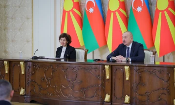 Siljanovska Davkova - Aliyev: Initiative for a declaration of strategic partnership with Azerbaijan, cooperation in energy and economy