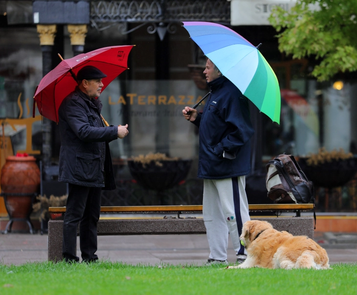 Cloudy and warm, rain expected later