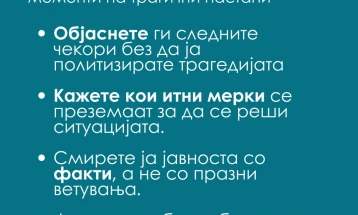 ЗНМ: Препораки за политичарите и носителите на јавни функции за комуникација со медиумите во моменти на трагични настани