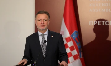 Croatian Parliament Speaker Jandroković extends condolences over Kochani nightclub fire to counterpart Gashi