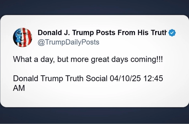 Трамп: Каков ден, но доаѓаат уште прекрасни денови!