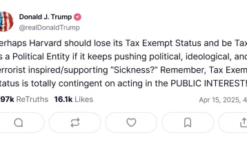 Трамп се закани дека ќе ги укине и фискалните олеснувања за Харвард, откако ги замрзна средствата