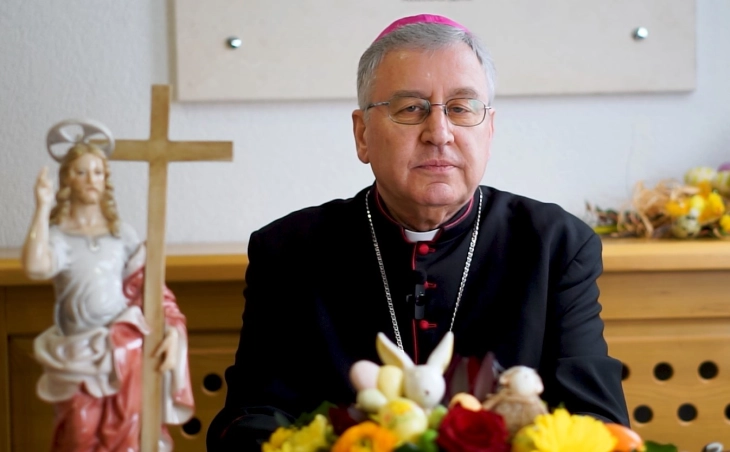 Велигденската порака на скопскиот бискуп и струмичко - скопски епарх Стојанов: Христос воскресна, надеж наша!