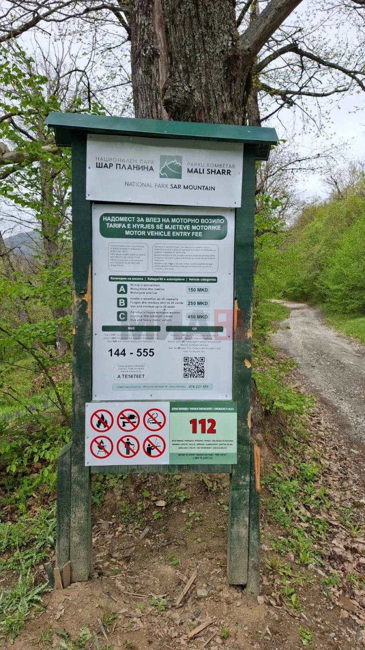 Nga muaji maj do të paguhet lëvizja me automjete nëpër Parkun kombëtar Mal Sharr