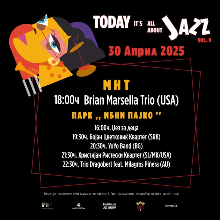 Меѓународен ден на џезот со концерти во МНТ и „Ибни Пајко“