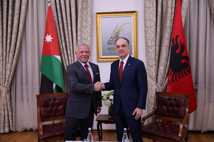 Јорданскиот крал Абдула Втори во посета на Тирана