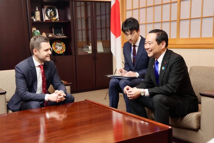 Средба на министерот Муцунски со државниот министер за надворешни работи на Јапонија, Хисајуки Фуџии