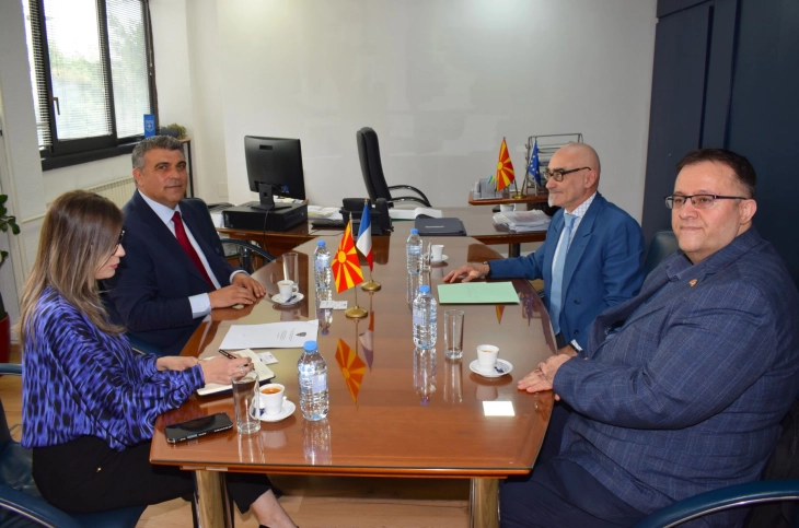 Средба помеѓу државниот секретар во МВР, Петрушевски  и заменик амбасадор на Француската Република, Маршето