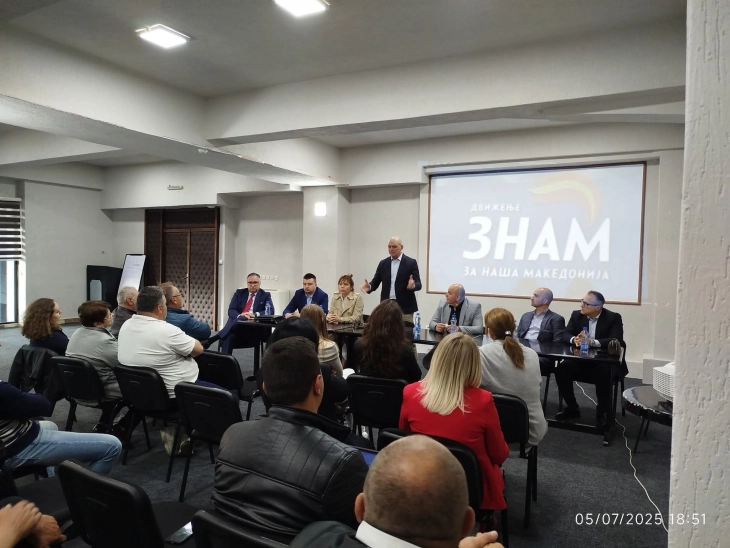 Потпреседателот на Движењето ЗНАМ – За наша Македонија, Павле Арсоски во Крушево и Демир Хисар