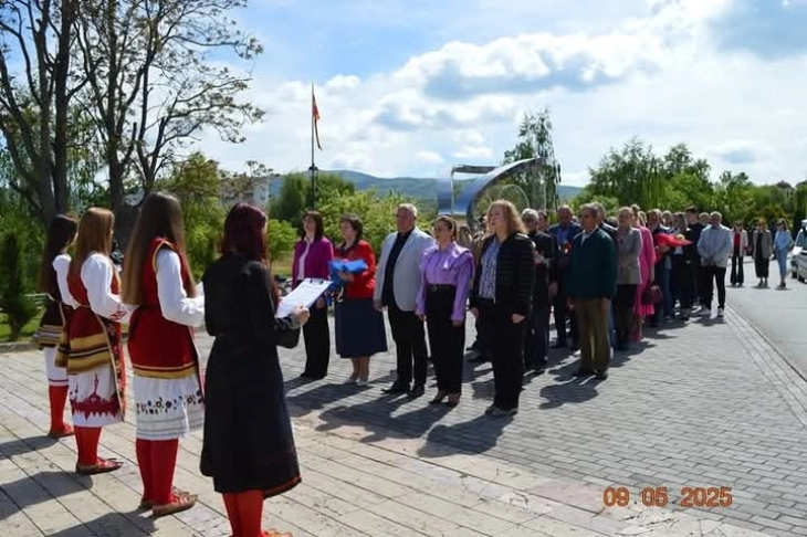 Пригодна свеченост во Делчево по повод 80 години од победата над фашизмот и 74 години од Денот на Европа