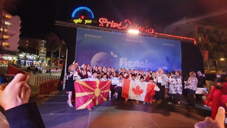 Macedonian folklore ensemble from Canada wins top prize at international festival in Spain