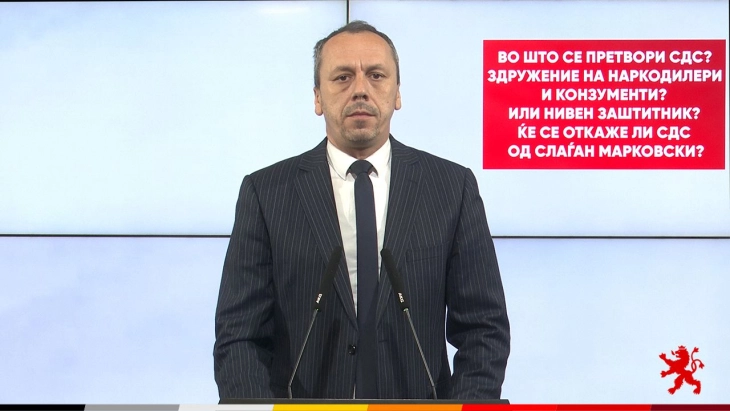 Петрушевски: СДС молчат, трет партиски активист фатен со дрога во последните неколку месеци
