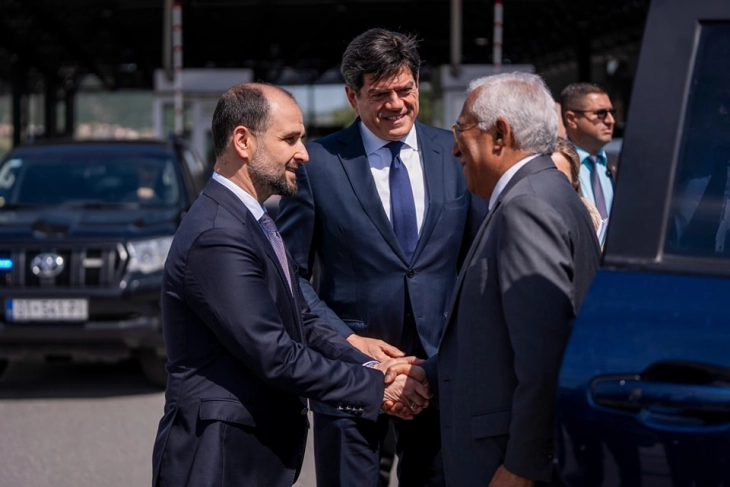 European Council President Costa arrives in Skopje, welcomed by Minister Murtezani