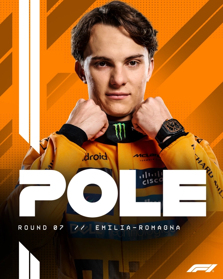 Ф1: Пјастри на пол позицијата пред трката за ГН на Емилија Ромања