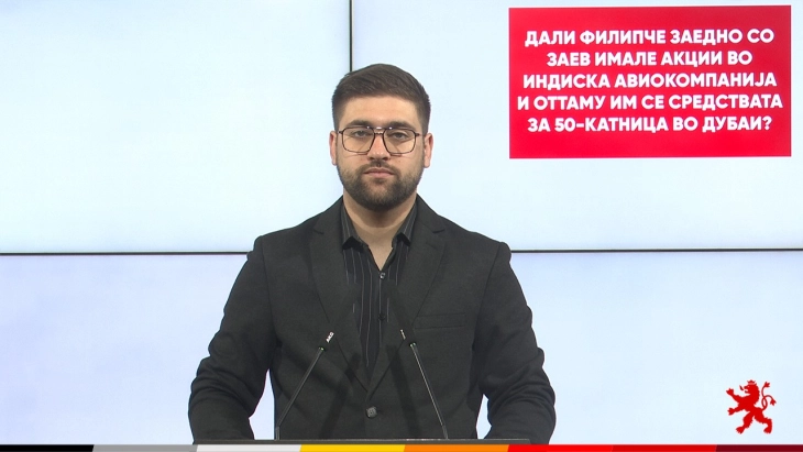 Манасиевски: Дали Филипче заедно со Заев имале акции во индиска авиокомпанија и оттаму им се средствата за 50-катница во Дубаи