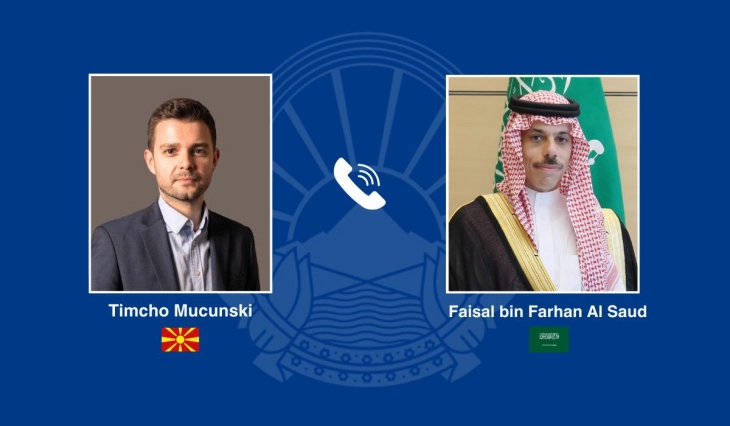 Bisedë telefonike Mucunski - princi Fajsal bin Farhan Al Saud: Angazhimi i përbashkët për avancim të marrëdhënieve bilaterale, hap konkret për hapje të ambasadës rezidente në Riad