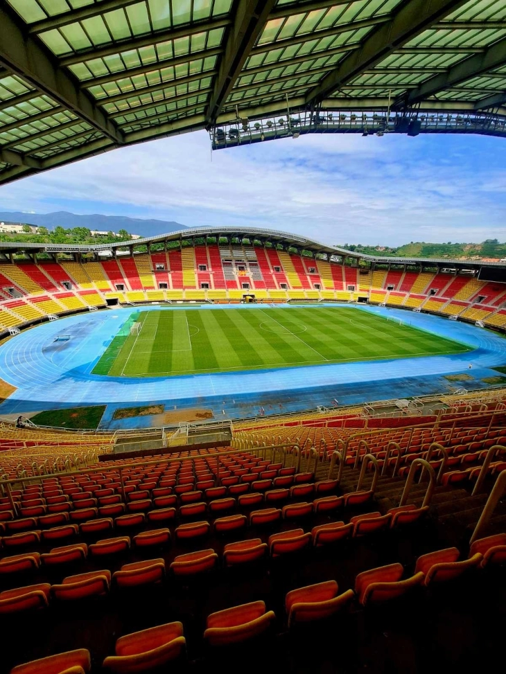 Националната арена подготвена за финалето на Купот на Македонија