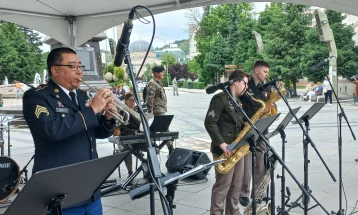 Заеднички концерт на воениот македонски и американски оркестар од Вермонт