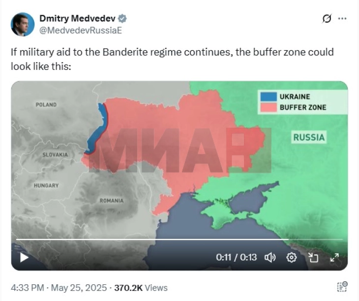 Medvedev publikoi hartë: 